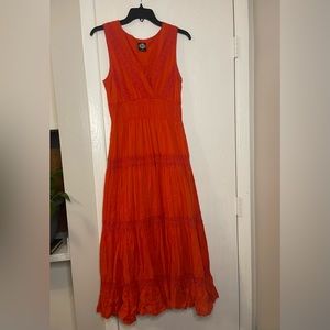 Orange maxi dress